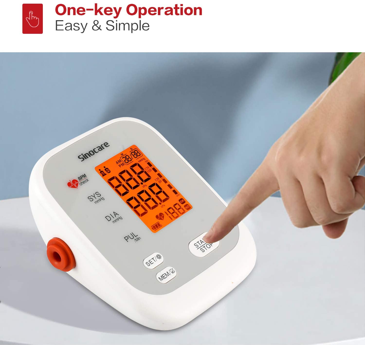 One Key Operation Blood Pressure Monitor