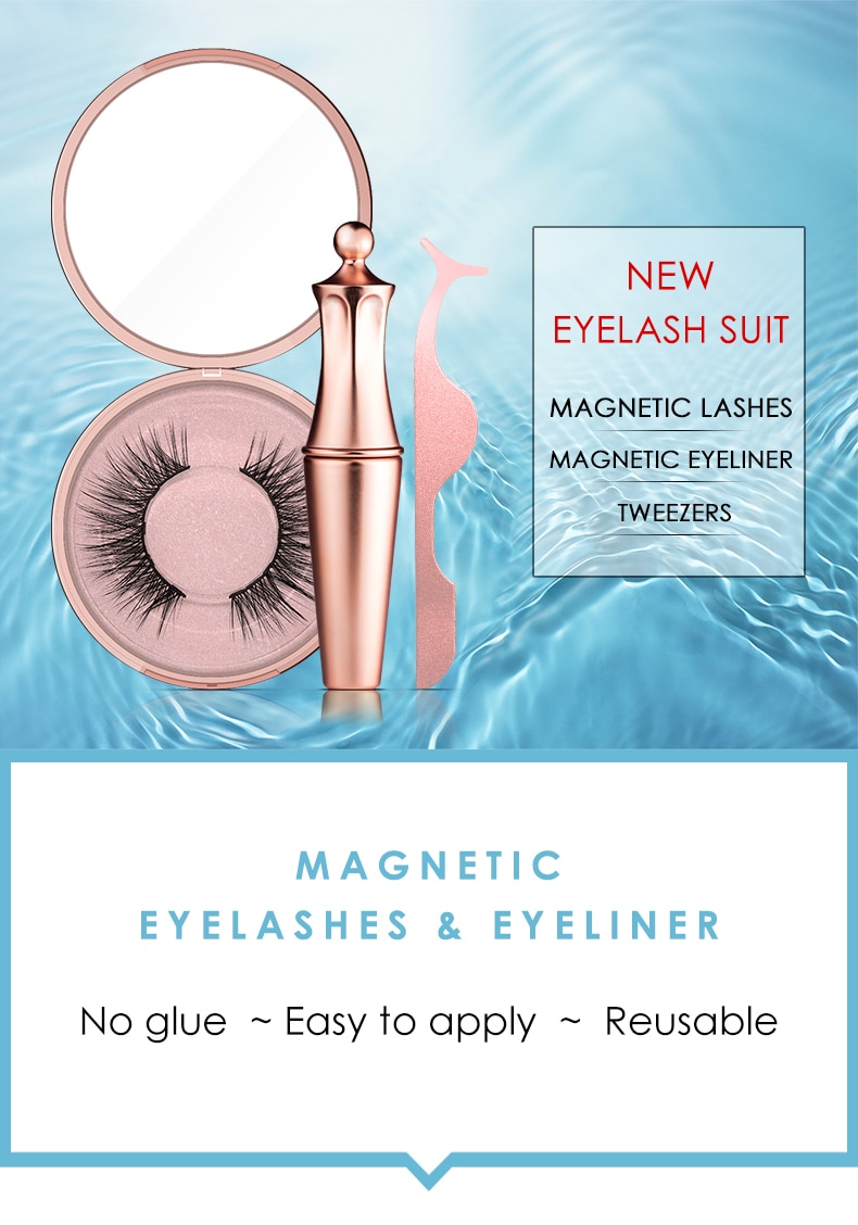 Magnetic Magnetic False Eyelashes and Eyeliner Set
