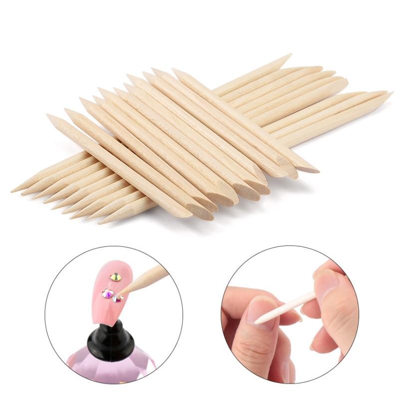 Wooden Nail Art Sticks 100 Pcs Set